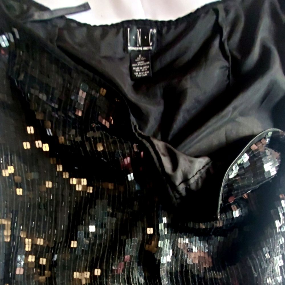 I.N.C Black Sequin Skirt - Picture 4 of 5